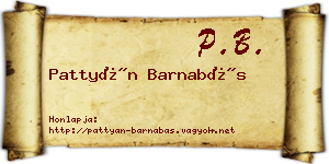 Pattyán Barnabás névjegykártya