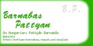 barnabas pattyan business card